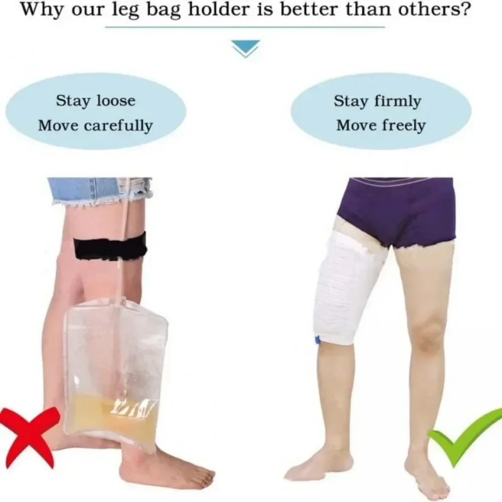 Medical Breathable Comfort Sleeve Urinary Incontinence Supplies 1Pcs Elastic Urine Bag Bind Leg Holder Walkable Drainage Strap