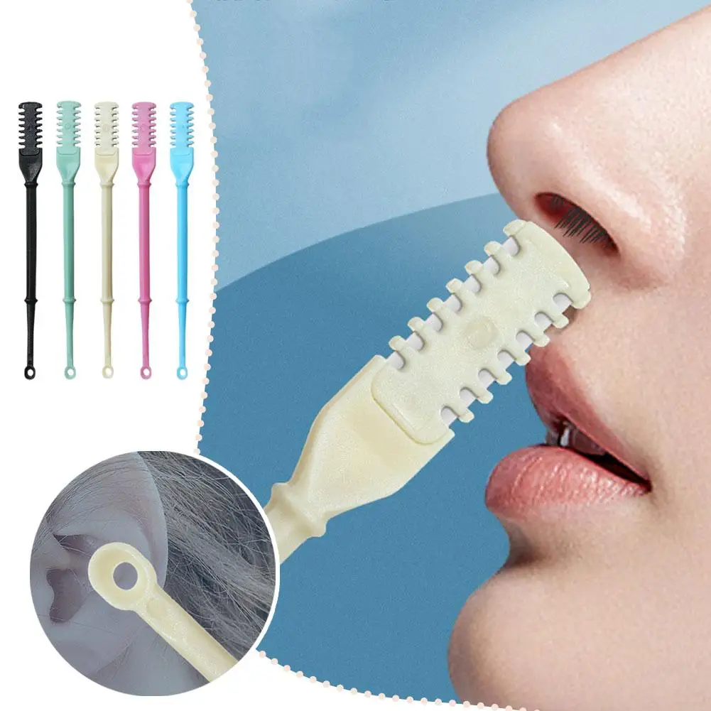 2-in-1 Nasal Hair Cutter,Double Sided Nose Hair Knife,Nostril Hair Remover Tool 360° Rotating Nose Hair Trimmer, For Women Z1P6