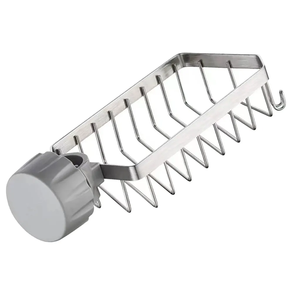 

Multi-Functional Kitchen Faucet Sponge Holder Stainless Steel Sink Storage Dishcloth Rack No Tools Drain Design Household