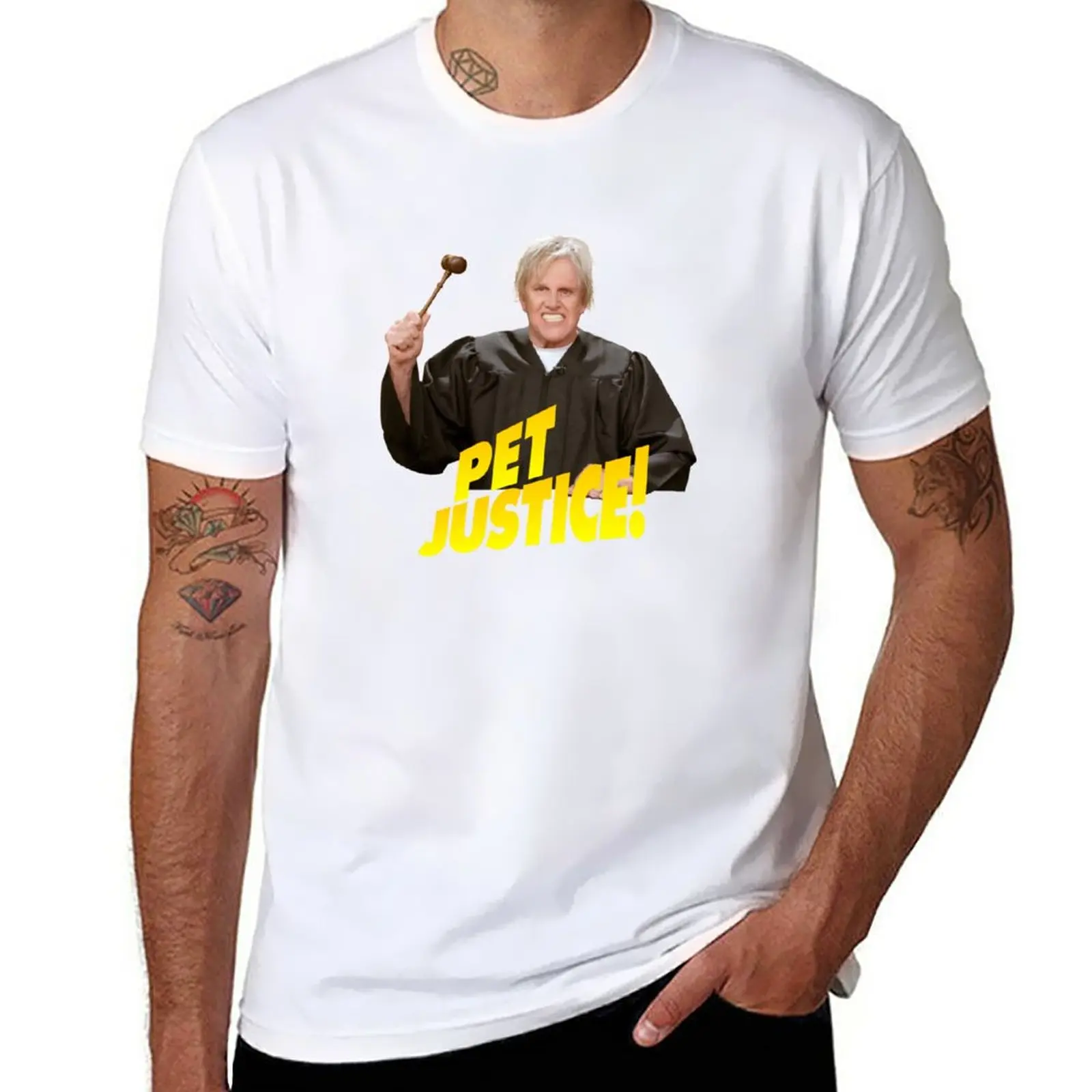 New Gary Busey Pet Justice! T-Shirt T-shirt for a boy black t shirts Blouse t shirts for men