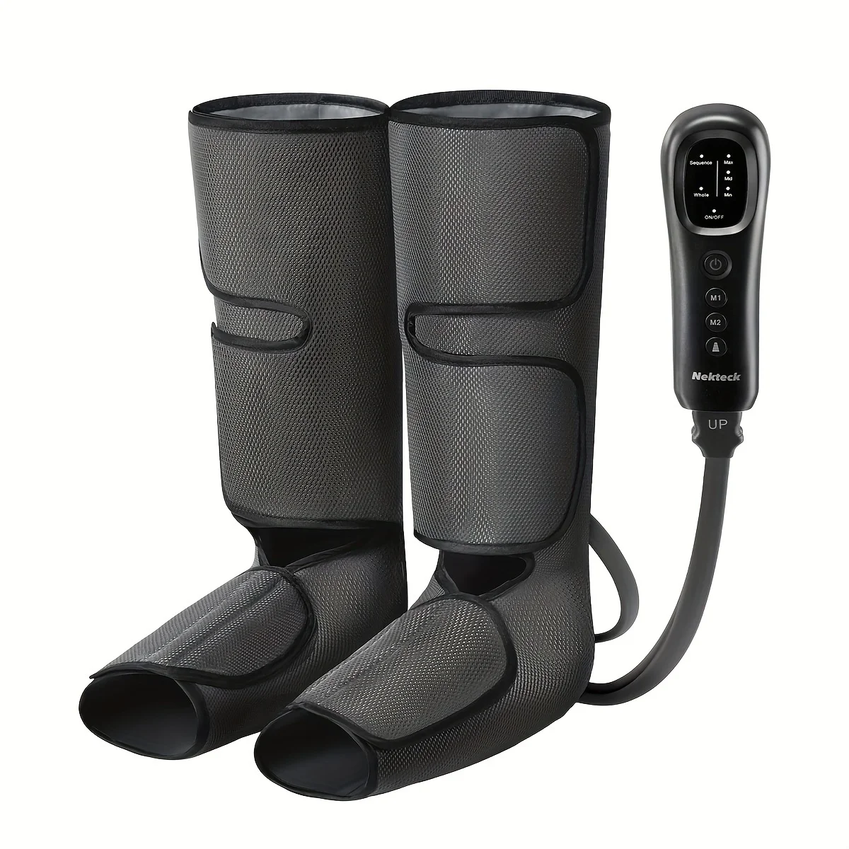 Nekteck Leg Massager With Air Compression For Circulation, Foot And Calf Massage Controller Adjustable Leg Wraps