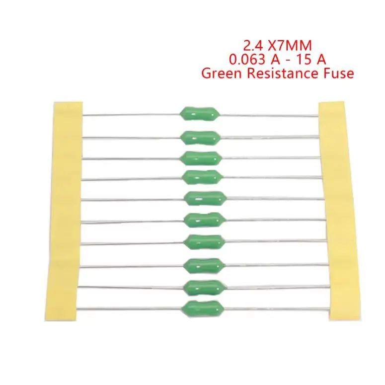 【20PCS】2.4x7mm 62mA-15A Axial Lead Fuse 125V/250V Fast Blow PICO Resistance Fuse 0.062A 0.1A 0.25A 0.5-3.15A 6A 7A 10A 15A