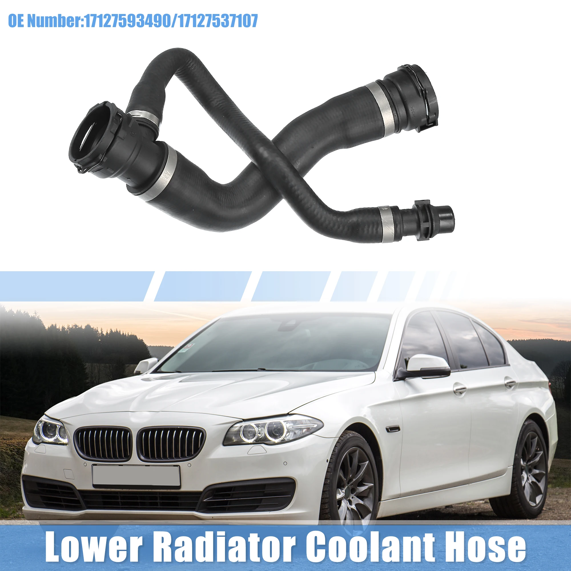 

UXCELL автомобильный верхний шланг охлаждающей жидкости радиатора No 17127593490 для BMW X5 XDrive30i 3.0L L6