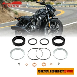 39MM Fork Seal Rebuild Kit 45378-87 For Harley Dyna Super Glide Low Rider FXR FXDB 1987-2005 Sportster XL 883 1200 1988-2024