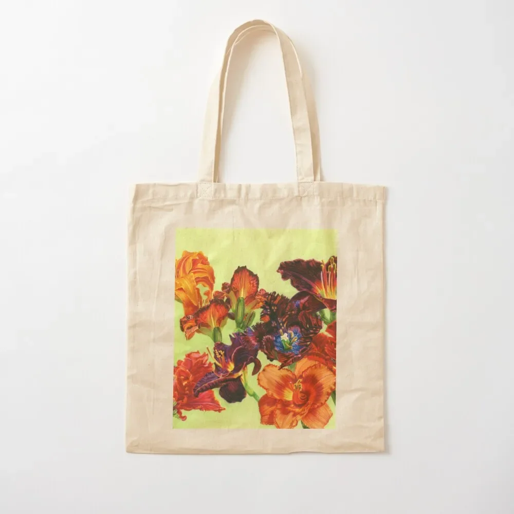 Parrot Tulips and Daylilies Tote Bag tote bag custom sacs de shopping Tote Bag