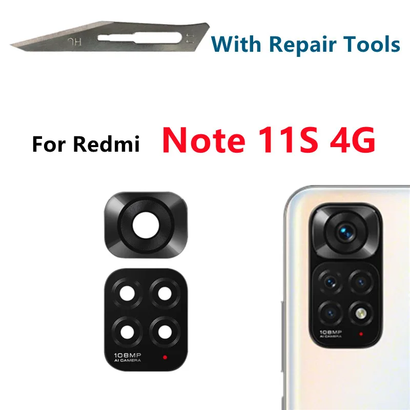 Rear Back Camera Lens Glass With Sticker For Xiaomi Redmi Note 11 7 7Pro 8 8T 9S 9 10 Note10 5G Note10S 10t Pro Max