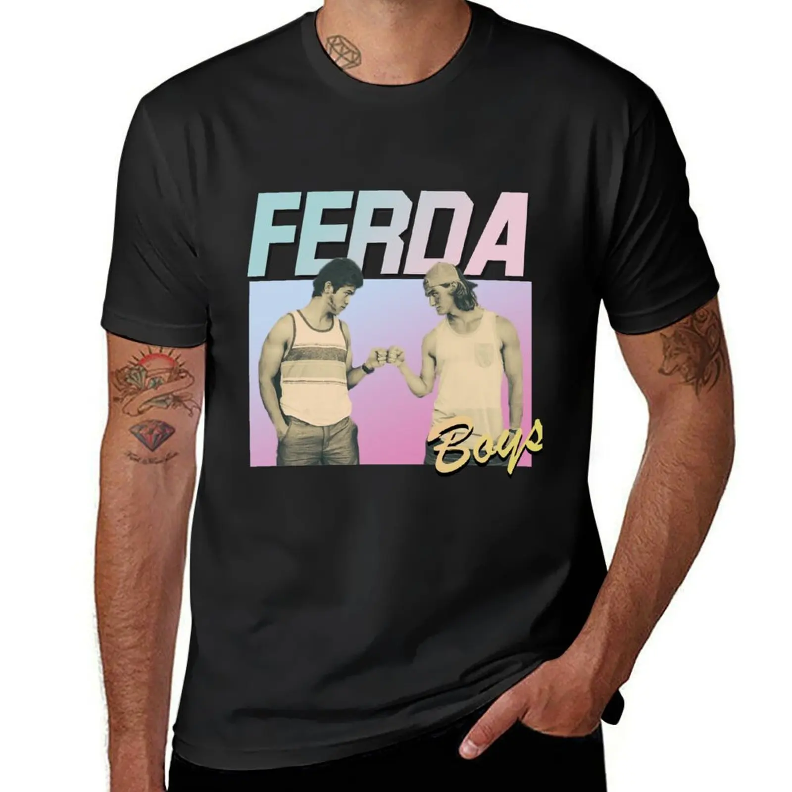 

Letterkenny Ferda Boys Jonesy Reilly Fist Bump 90s Aesthetic Retro Meme T-Shirt tshirts personalised oversized t shirt men