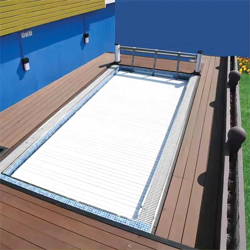 2026 Retractable Pool Cover PC Material Pool Cover Automatic Electric Swimming Pool Cover With Remote Controlpromote sales