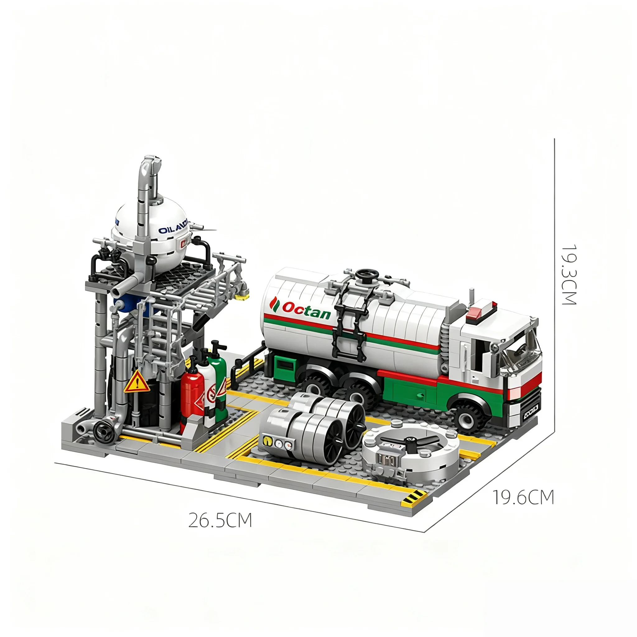 2142 STKS Stad Street View Bouwstenen Aardgas Opslagcentrum Laboratorium Transportstation 3 in 1 Assemblagemodel Kids Gift