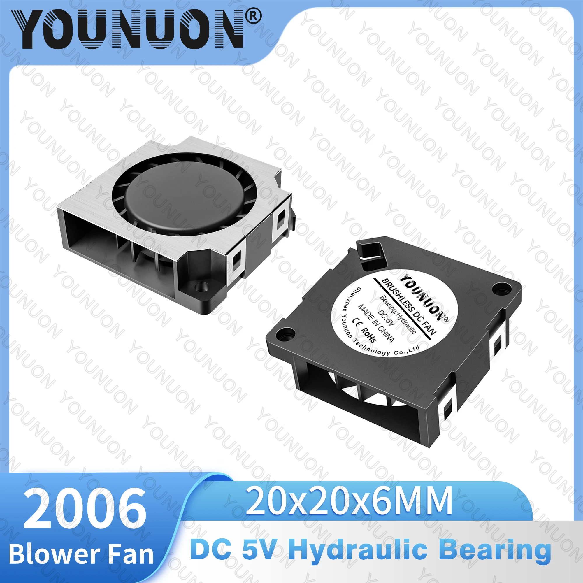 

YOUNUON 2006 5 В 12 В 2 см 20 мм вентилятор 20x20x6 мм вентилятор 12000 об/мин ультратонкий вентилятор DIY мини-вентилятор для ноутбука принтер