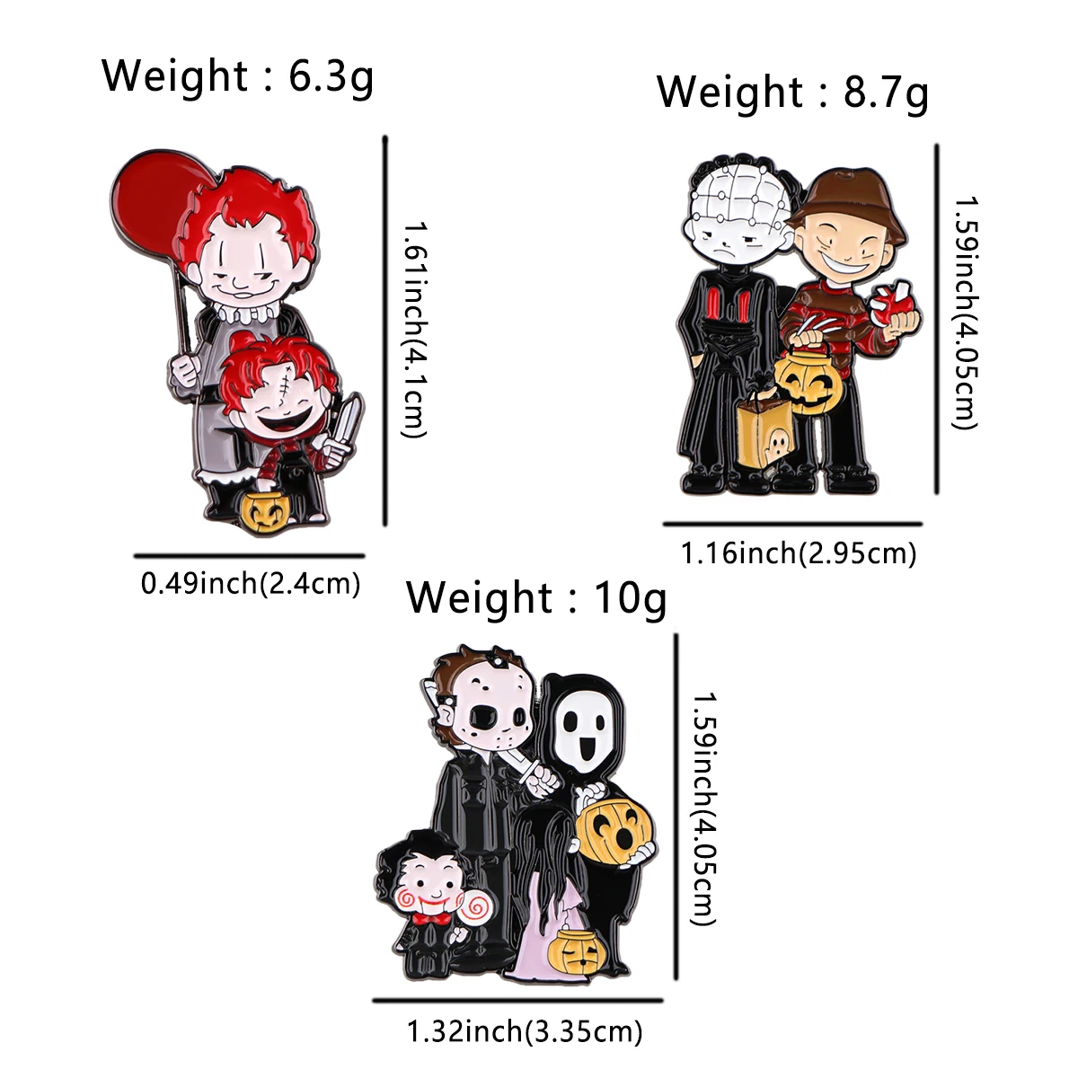 Halloween Horror Pins Panic Enamel Pin Backpack Jeans Brooches Brooches for Clothing Badges Jewelry Accessories Souvenir Gifts