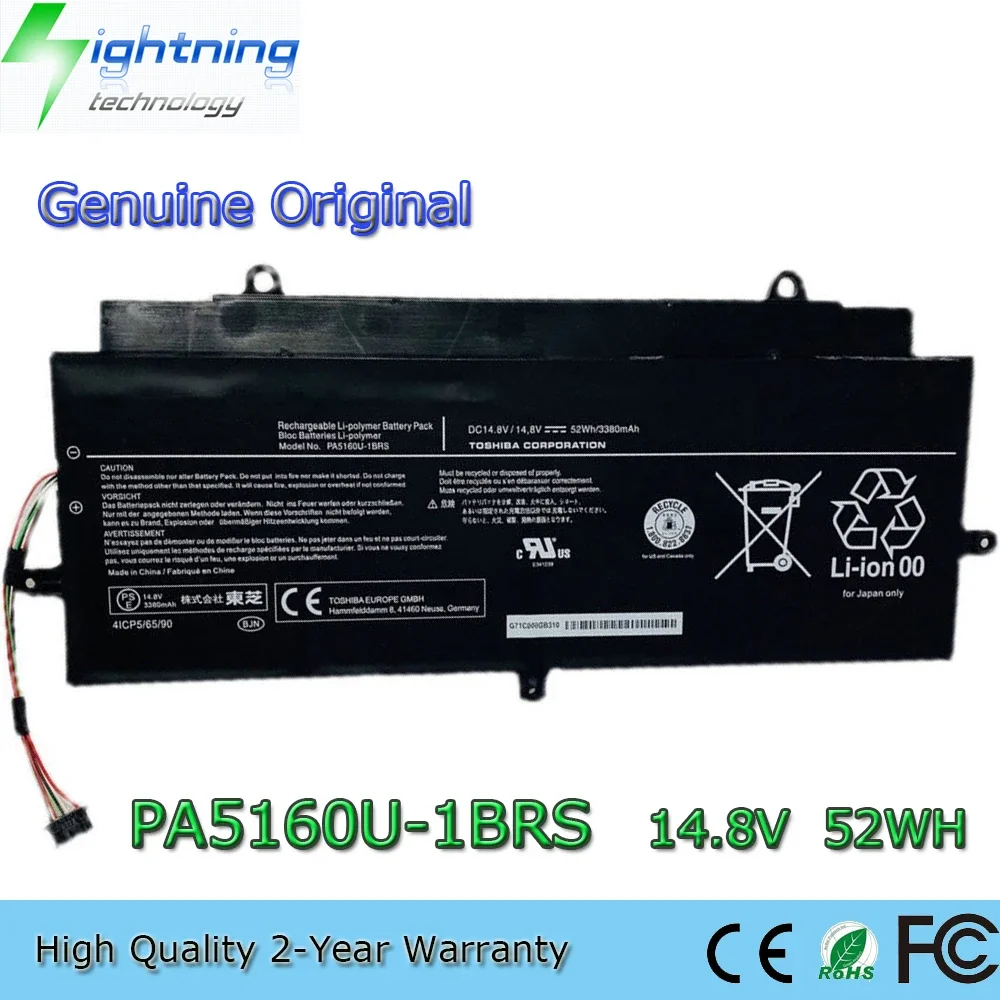 Brand New Original PA5160U-1BRS 14.8V 52Wh Laptop Battery for Toshiba KIRAbook 13 KIRA-10D KIRA-101 KIRA-102