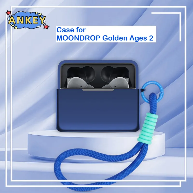 

Силиконовые чехлы для MOONDROP Golden Age 2, защитный противоударный чехол для беспроводных наушников с нейлоновой веревкой