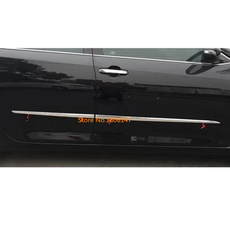 Car Styling Cover Side Door Body Trim Strip Molding Stream Lamp Panel Bumper Hoods Molding 4pcs For Toyota Camry 2015 2016 2017