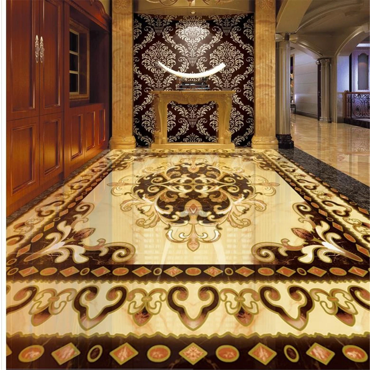 European art floor  Living Room Floor In The Room Decor Decoration Carpet 3d floor Bedroom Decoration Home custom size