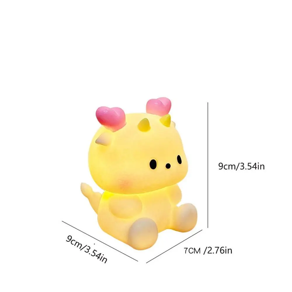 Soft Light Dragon Night Light Warm light Battery Powered Bedside Table Light Eye Protection Desktop Decoration Lamp