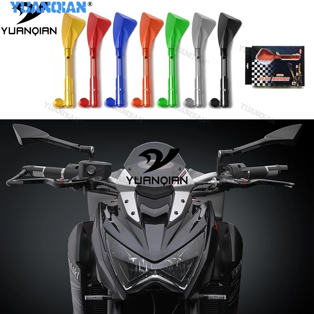 

Универсальные зеркала для мотоциклов, боковое зеркало заднего вида для 390 200 690 125, для Kawasaki Z800 Z750 ER6N ER6F Ninja 300 250/R