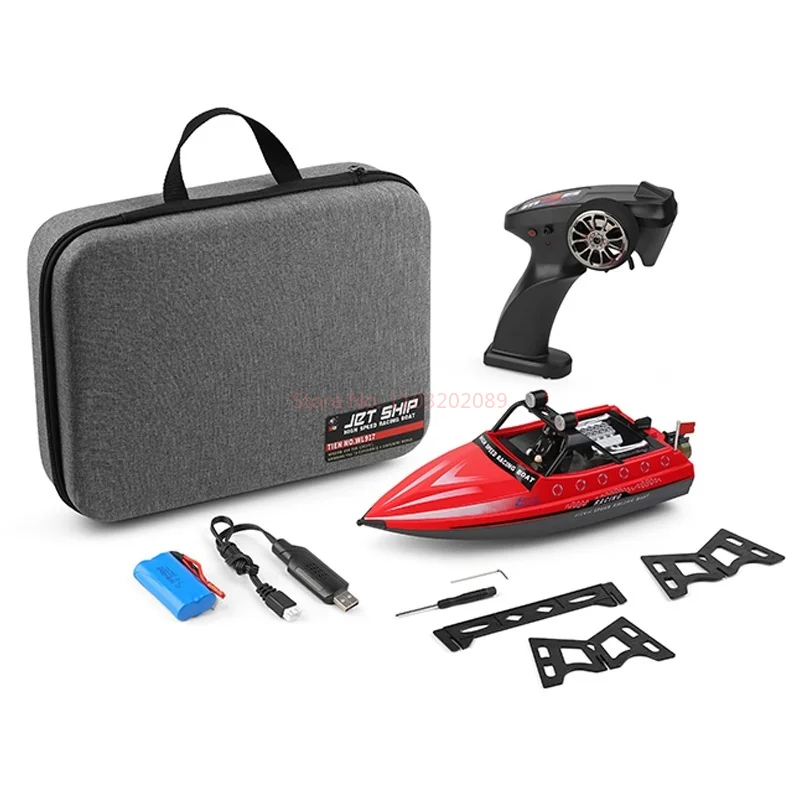 Wl917 Szybka Łódź Dziecięca Zdalnie Sterowana Łódź RC Wysokiej Prędkości Elektryczna Wodoodporna Zabawka Łódź Statek Turbina Jet Zabawka Podwodna