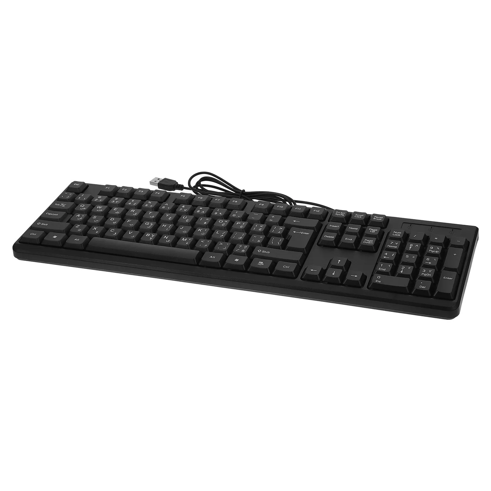 

Full Size Wired Keyboard Usb Powered Ergonomic Gaming Lightweight Durable Computer Keyboard With Numeric