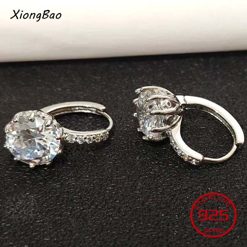 

Women's dangle Fashion Statement 9 Color Cute Romantic 925 Silver Needle Crystal Love Heart Stud Earrings For Women Drop Earring