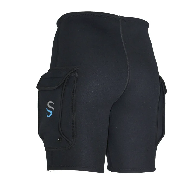 3mm Men's Women's Diving Pants with Pocket Neoprene Black Wetsuit Pants Thermal for Snorkeling Scuba Diving Surfing