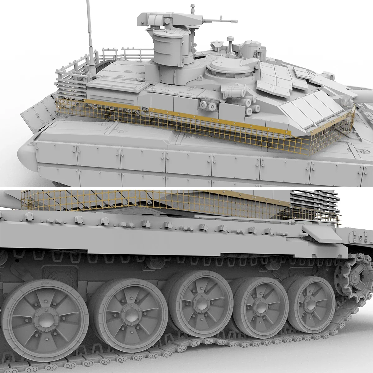 Schaal 1/35 35A070 T-90M Russische Break Through Main Battle Tanks Door Amusing Model Hobby