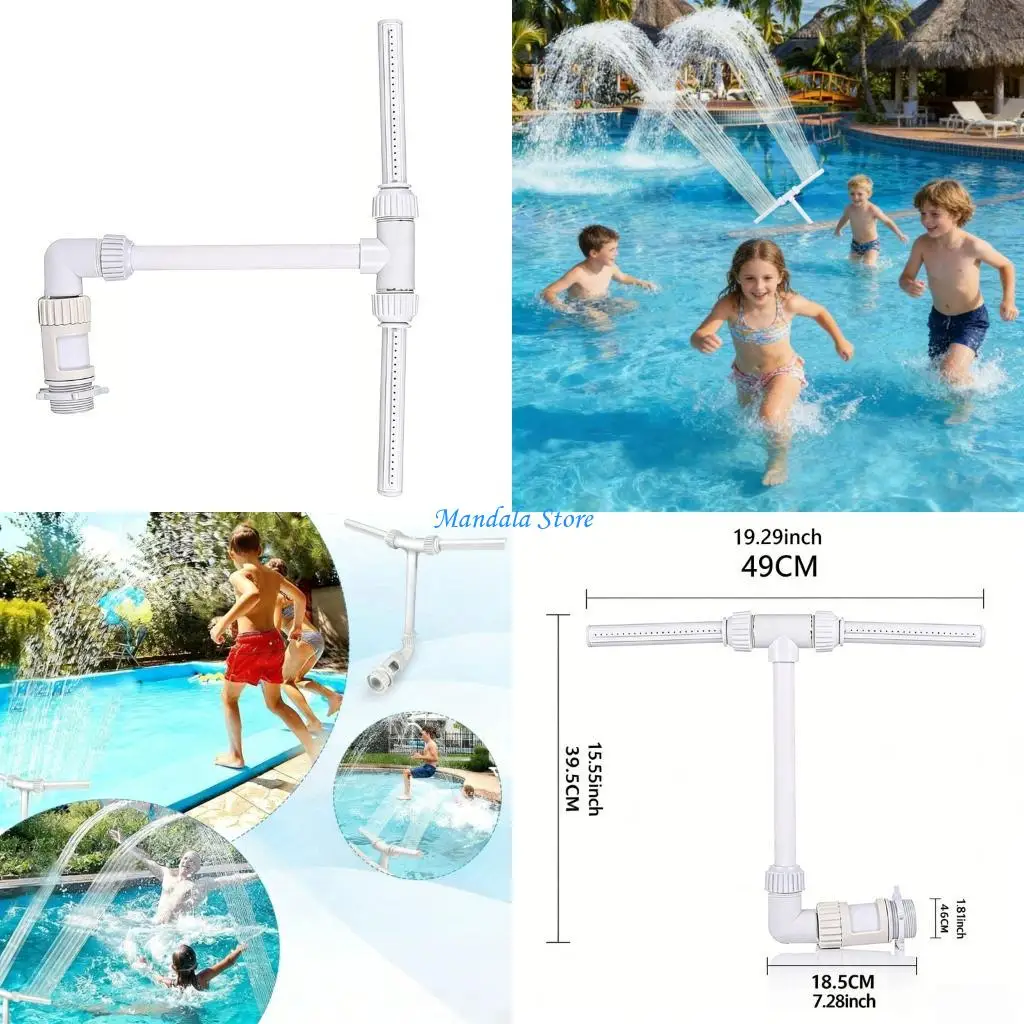 U2JC PVC Pool stream Display Two Outlet Design For refrigerating And Decoration Works With Any Pool Circulation System