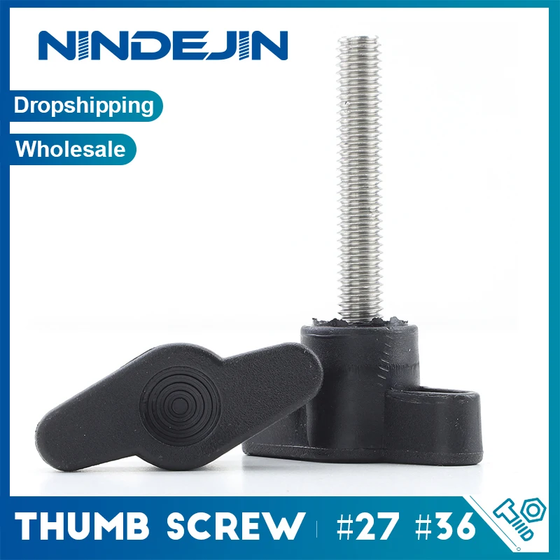 NINDEJIN Thumb Screws M4 M5 M6 M8 Stainless Steel Z-Shaped Handle Screw Hand Knob Mechanically Adjustable Thumb Wing Screws