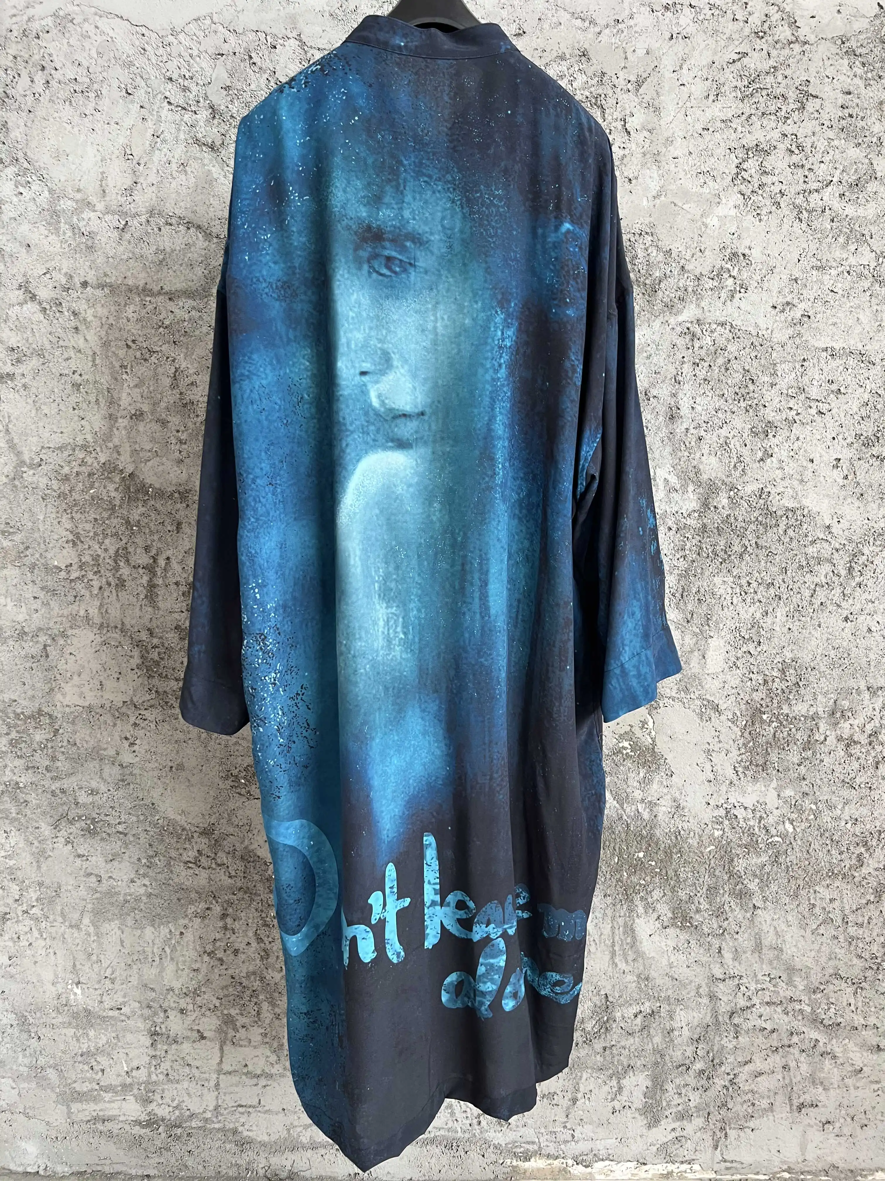 

TOP-YAMAMOTO Uchida Suzumiya printed Silk Windbreaker Yamamoto style long shirt