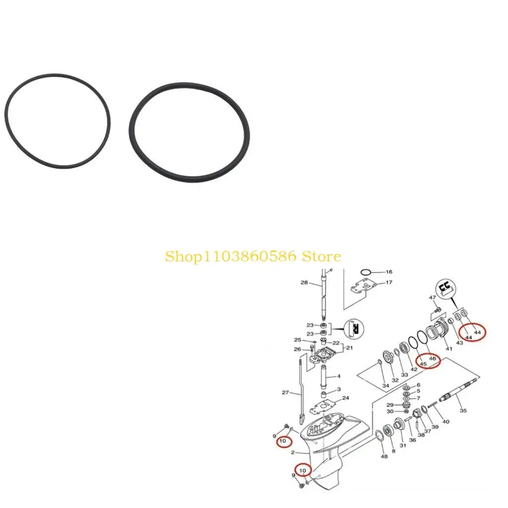 242A Replacement Oil Seal 93101-17054 for 9.9HP-20HP Outboard Models, Lower Unit Gearcase Repair Set with Oil Seal Parts and