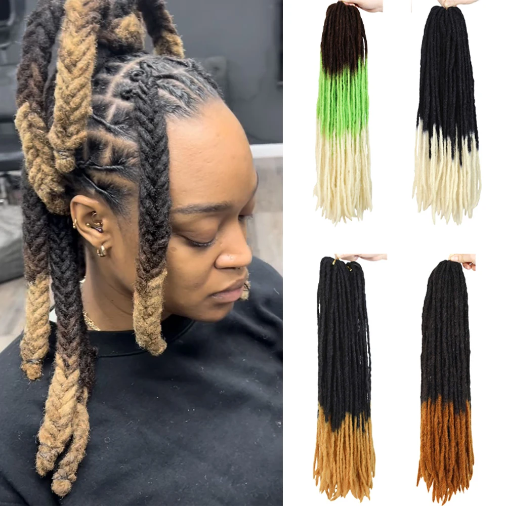 

Locs Прямые вязанные крючком косы Дреды Синтетические наращивание волос 20-дюймовые локоны богини Вязаные крючком волосы Мягкие искусственные локоны для волос