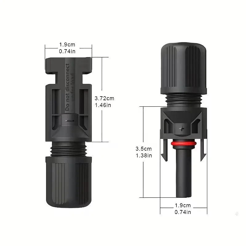 Durable Plastic Solar Photovoltaic Connectors - Easy Installation & Disassembly, Includes Two Blue Wrenches, Ideal