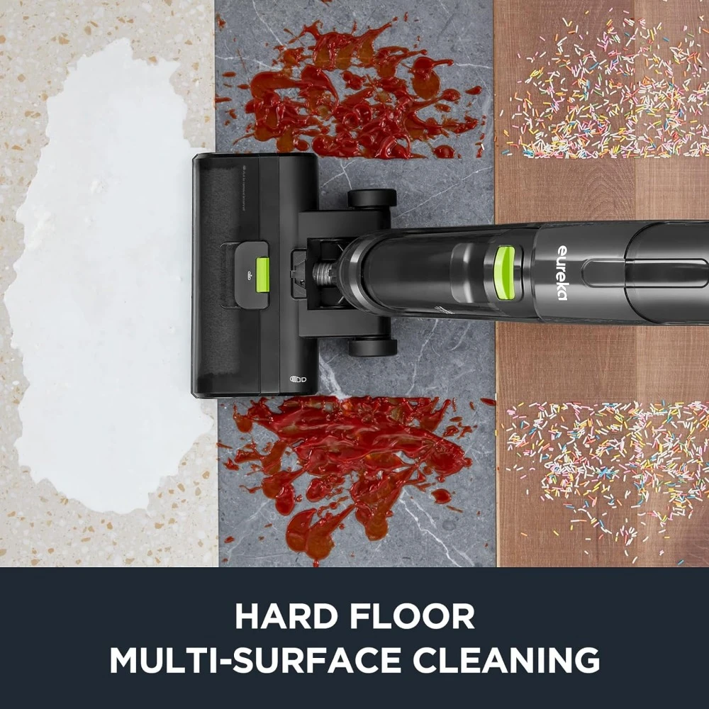 Cordless dry and wet hard floor cleaner, self system, used for multi surface vacuum mops, suitable for cleaning sticky dirt