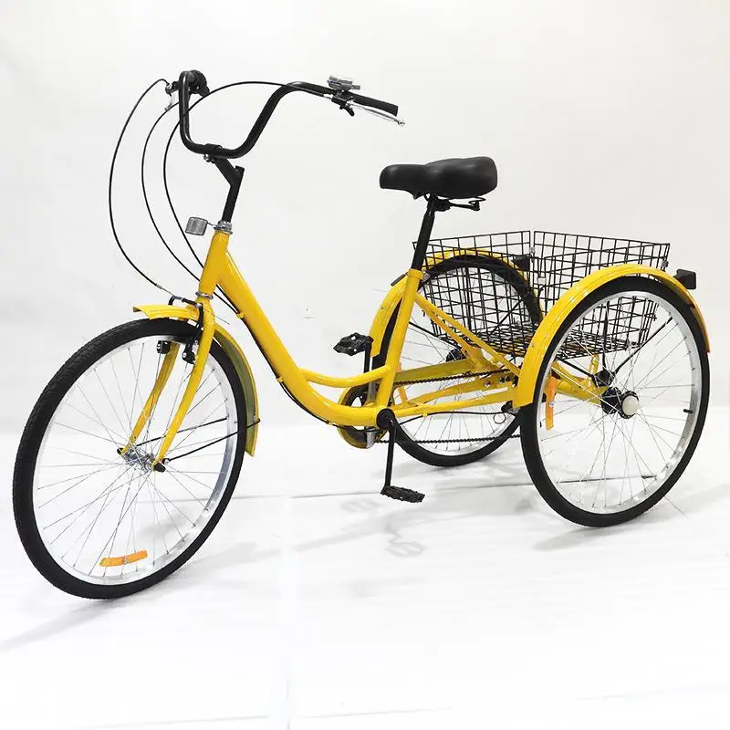 

24 inch 26 inch variable speed pedal tricycle human and elderly transportation tricycle