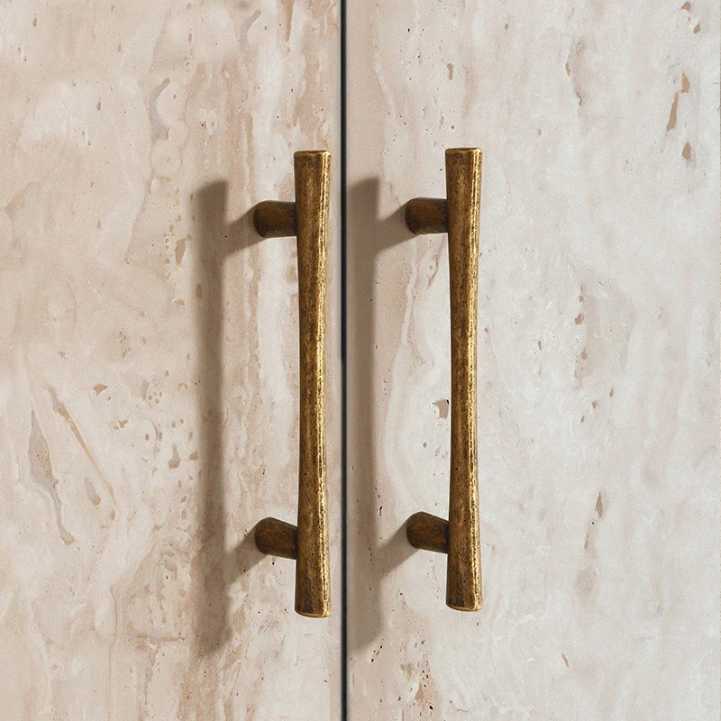 Antique Bronze Wardrobe Door Handle Modern Minimalist Cabinet Drawer Single Hole Handle Zinc Alloy Solid Kitchen Cabinet Handle
