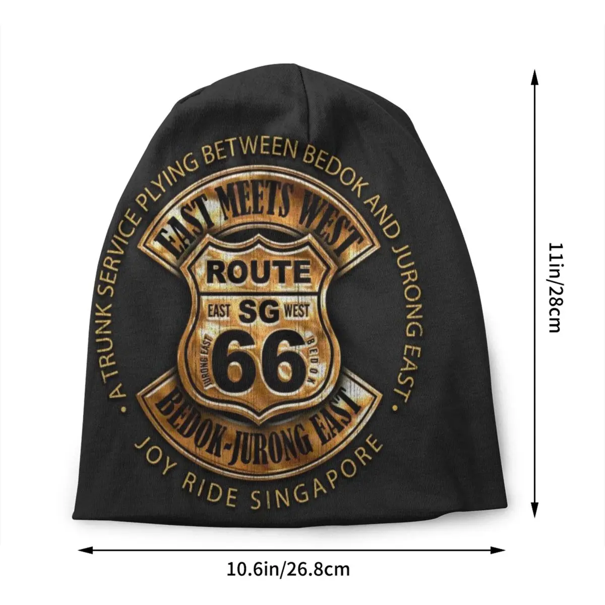 Ride The Route 66 Biker Motorcycle Cruise America's Highway Skullies Beanies Caps Streetwear Winter Warm Knit Hats Bonnet Hats
