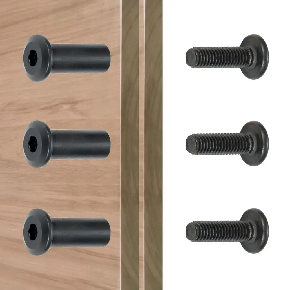 M6 Size Hex Socket Head Cap Screws Carbon Steel Corrosion Resistant Metric Hex Socket Screws Assortment Kit Inner Hexagon Bolts