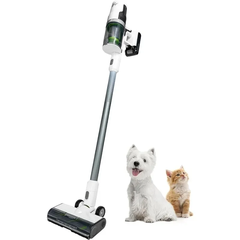 Greenworks 24V Brushless Cordless Stick Vacuum, Lightweight, Handheld, Pet, 4Ah Battery, and 30-Minute Charge Time