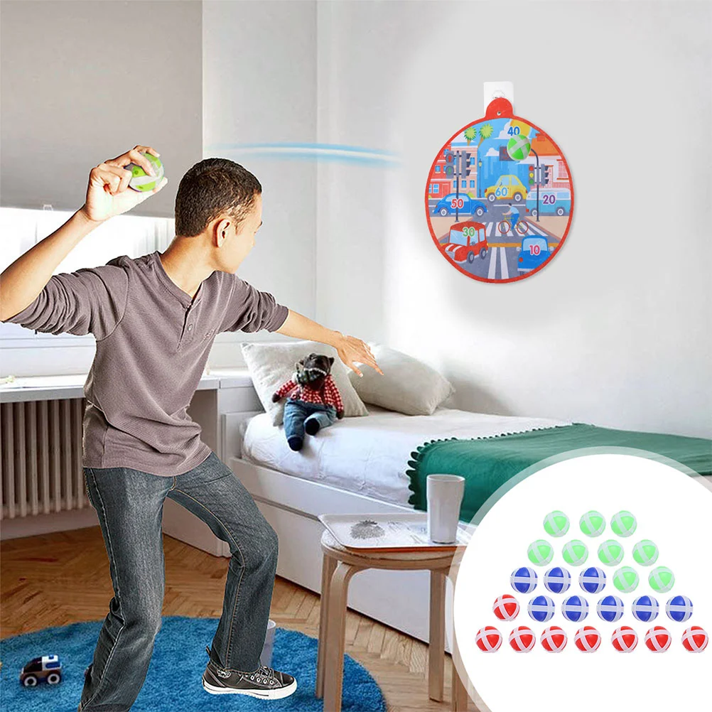 30Pcs Children Dart Balls Interactive Sticky Balls Sticky Balls Dart Game Accessories for Home School Children Gifts Outdoor Fun