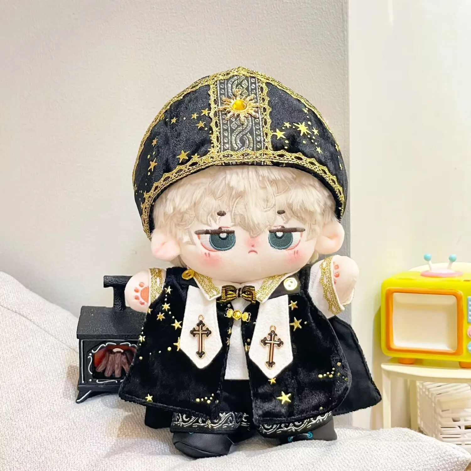 ملابس دمى قطنية 20 سنتيمتر ، ملابس أطفال 20 سنتيمتر ، نماذج ذكر ، دمى على شكل نجمة ، جسم سمين عادي ، ملابس دمى الكاهن