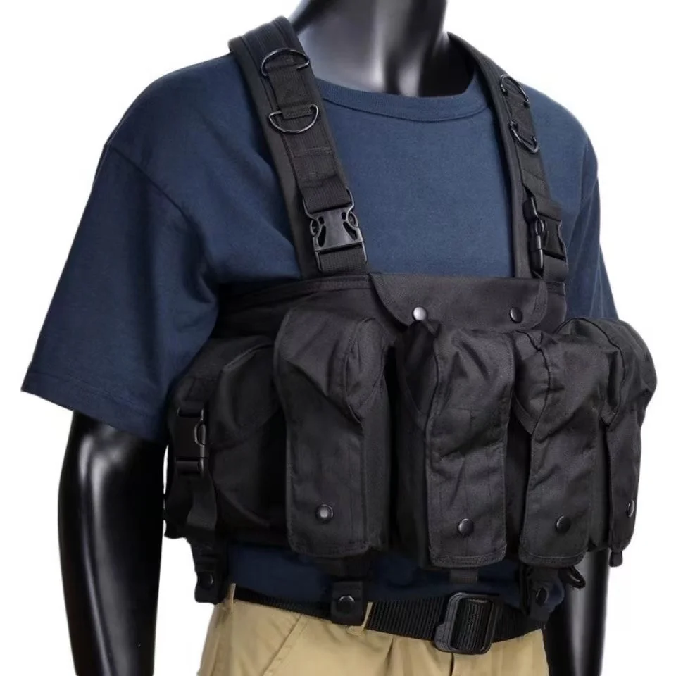 Tactical Chest Rig Bag  AK 47 Magazine Pouche Molle Vest Utility Pouches Adjustable Ak Pouch AK 47 Magazine Carrier