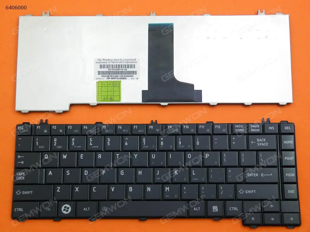 

US Laptop Keyboard for TOSHIBA L600 L630 L640 L640D L645 L645D GLOSSY(Compatible with C600D)