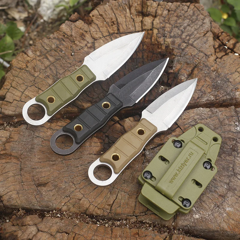 Russia Kizlyar Outdoor EDC Multi-purpose Knife, D2 Steel Full Tang Survival Knife, Hiking, traveling knife + sheath