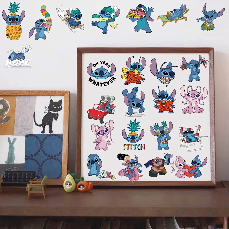 62/124 قطعة ديزني غرزة ملصق شفاف صورة فنية كمبيوتر محمول سكيت القرطاسية سكيت مقاوم للماء غرفة ملصقات ديكور لتزيين الغرف  #5