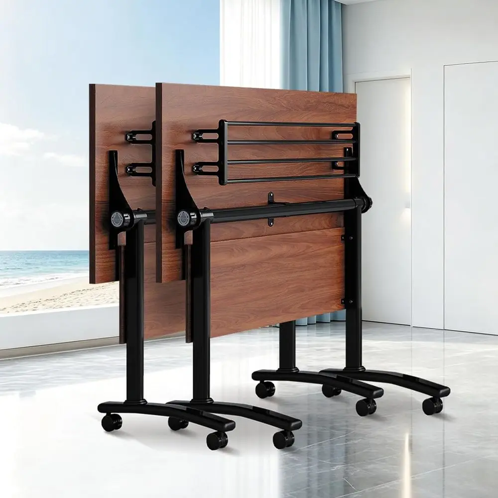 

Double Pack Conference Tables with Casters, Ideal for Meetings and Training Rooms