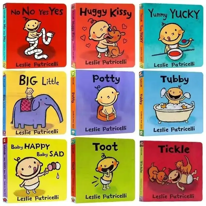 A little dirty-haired boy, 22 sets of English early childhood learning cardboard books