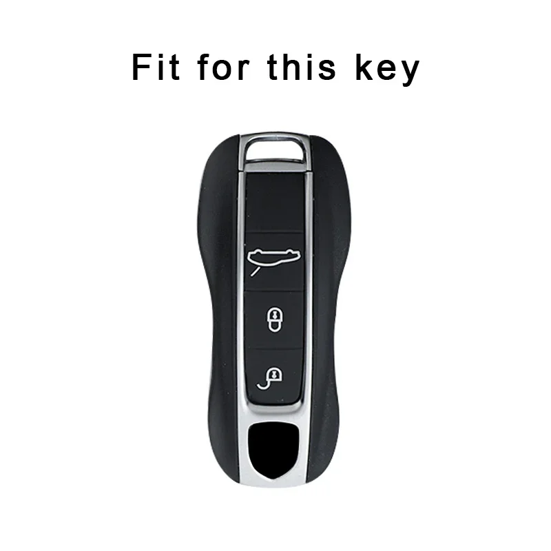 For Porsche Panamera Cayenne 971 911 9YA Boxster TPU Car Remote Smart 3Button Key Case Protecticve Cover Holder Keychain