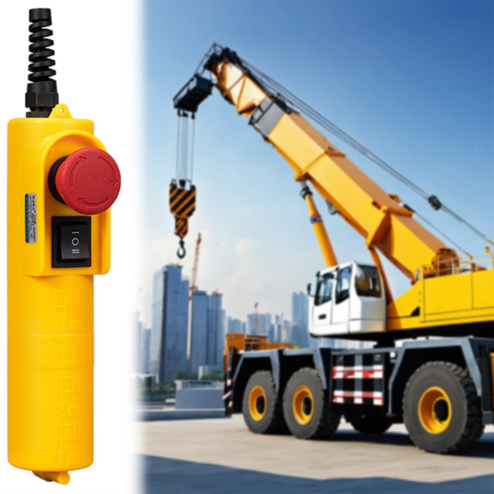 COP-61DRH Direct Operation Electric Hoist Crane Controller - Rainproof, W/ Emergency Stop Mushroom Head Push Button Switch