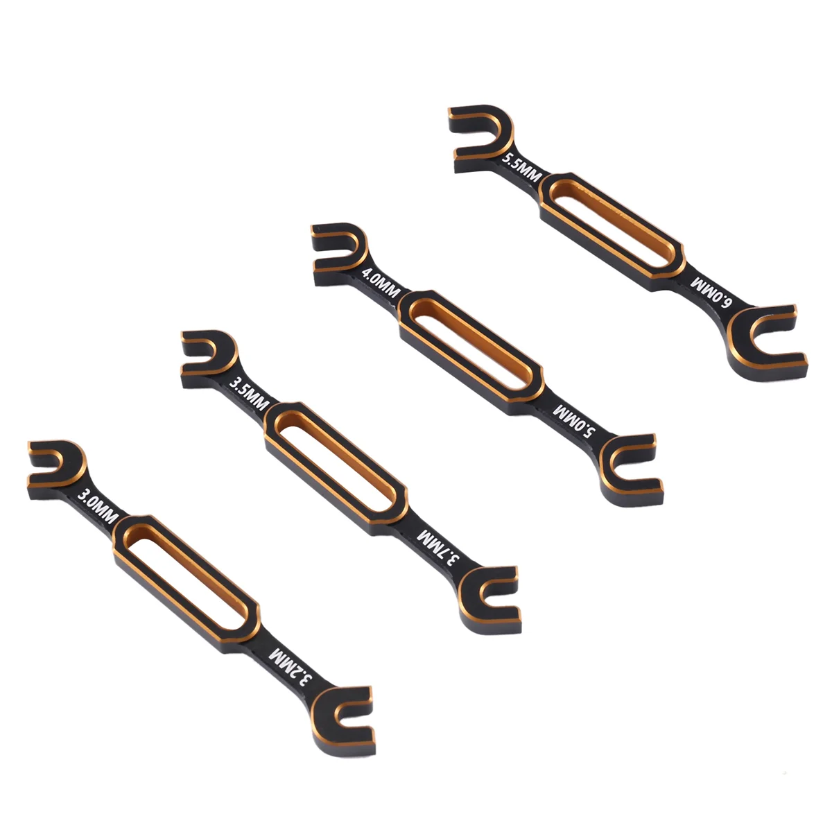 4Pcs Wrench 3/3.2/3.5/3.7/4/5/5.5/6mm Turnbuckle Nut Ball End Joint Remover Universal Tool for RC Car Drone Boat,2