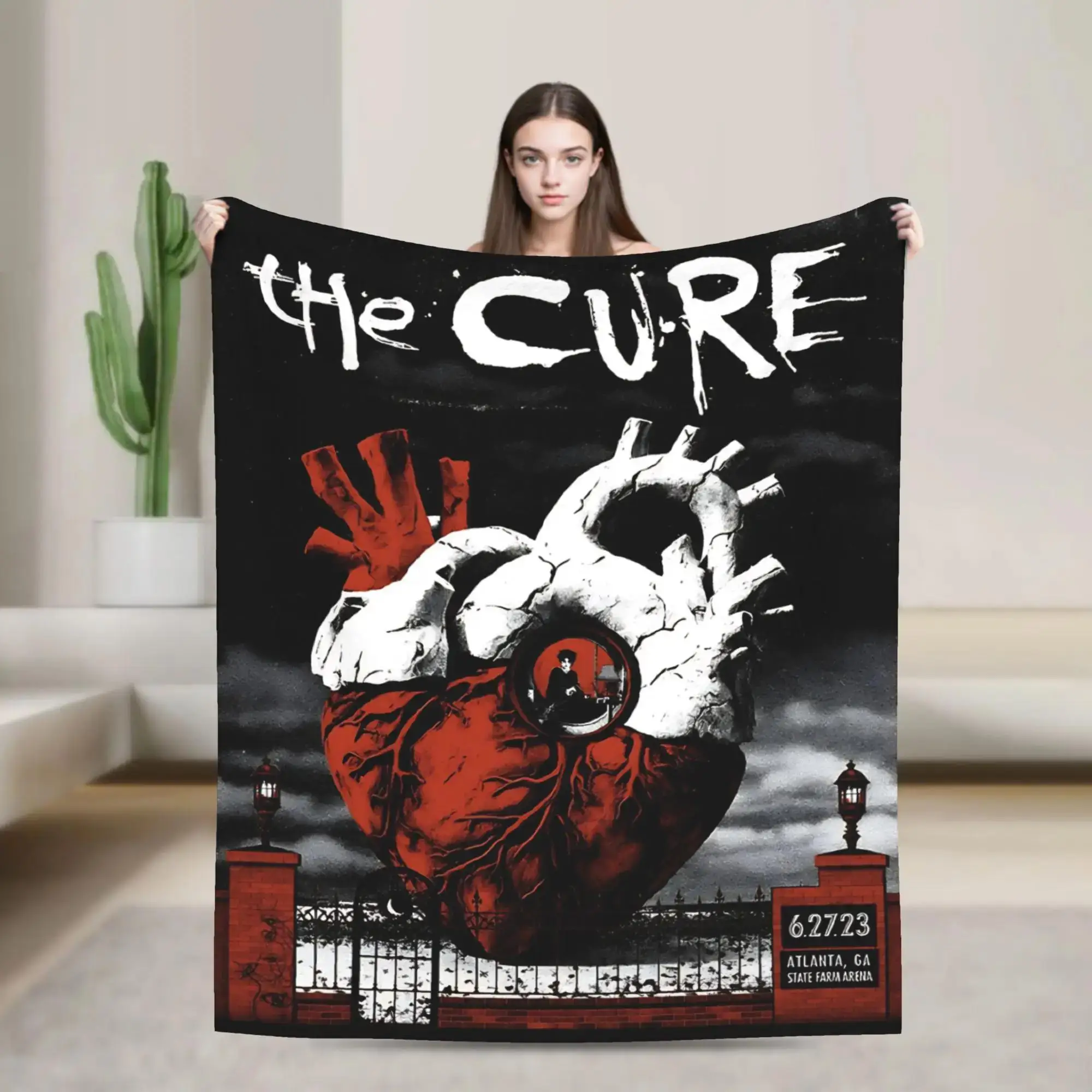 

Фланелевое одеяло THE CURE Band, теплое покрывало для дивана, кресла, кровати или использования в путешествиях